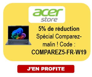 ACER : -5% avec le code COMPAREZ5-FR-W19