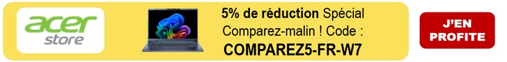 ACER : -5% avec le code COMPAREZ5-FR-W7