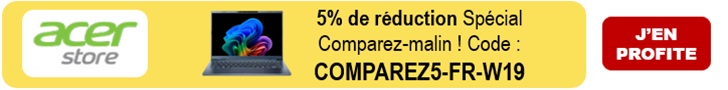 ACER : -5% avec le code COMPAREZ5-FR-W19