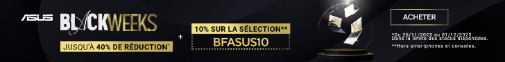 Promos Asus : 10% de remise supplémentaire avec le code BFASUS10