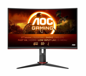 AOC C27G2Z3/BK 27" Incurvé 280 Hz Full HD Noir et Rouge