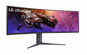 LG 45GR75DC-B 45" Incurvé QHD Noir et violet