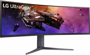 LG 45GR75DC-B 45" Incurvé QHD Noir et violet