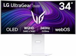 LG 34GX90SA-W 34" Incurvé WQHD 240Hz Oled Blanc
