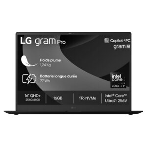 LG Gram Pro 16Z90TS-G.AU79F (Core Ultra 7 / 16 Go / 1 To)