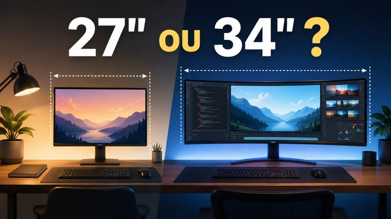 Écran 27 ou 34 pouces : quel format a le plus de sens selon votre bureau ?