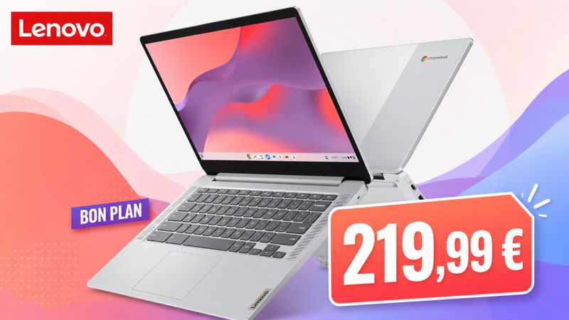 Le Lenovo IdeaPad Slim 3 Chromebook 14 pouces tombe à 219,99 € : un petit portable simple et léger à prix cassé