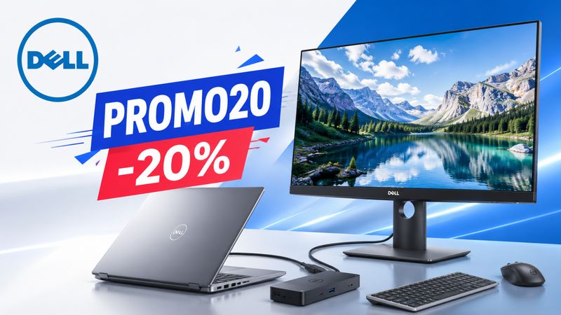 Dell PROMO20 prolongé : 20 % sur certains écrans et accessoires avec l’achat d’un PC