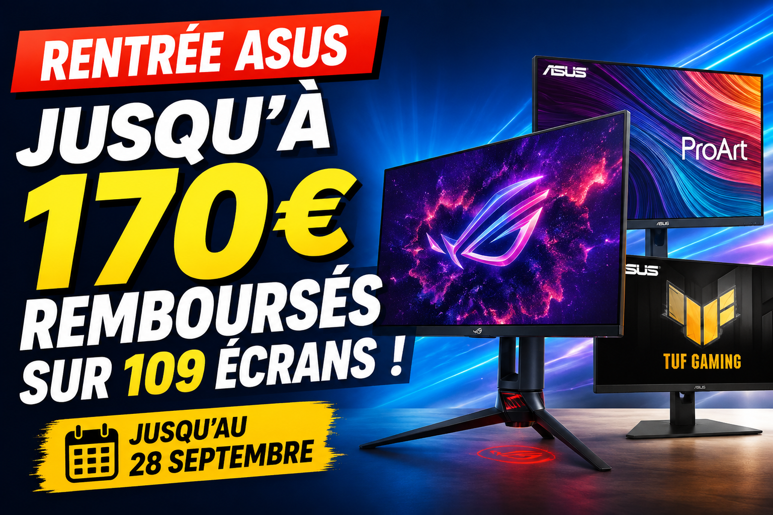 Rentrée ASUS : jusqu'à 170 € remboursés sur 109 écrans, lesquels sont les plus intéressants ?