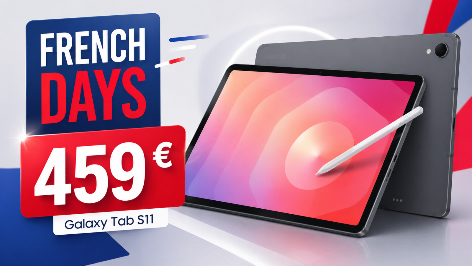 French Days : la Samsung Galaxy Tab S11 256 Go repérée à 459 €, un prix très agressif pour une tablette AMOLED avec S Pen