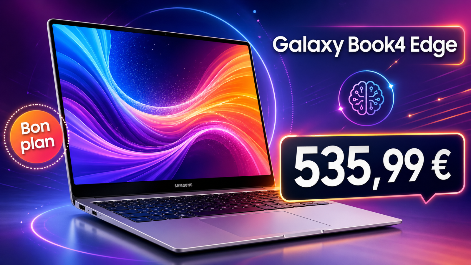 Samsung Galaxy Book4 Edge 15" à 535,99 € : le PC Copilot+ AMOLED devient beaucoup plus tentant
