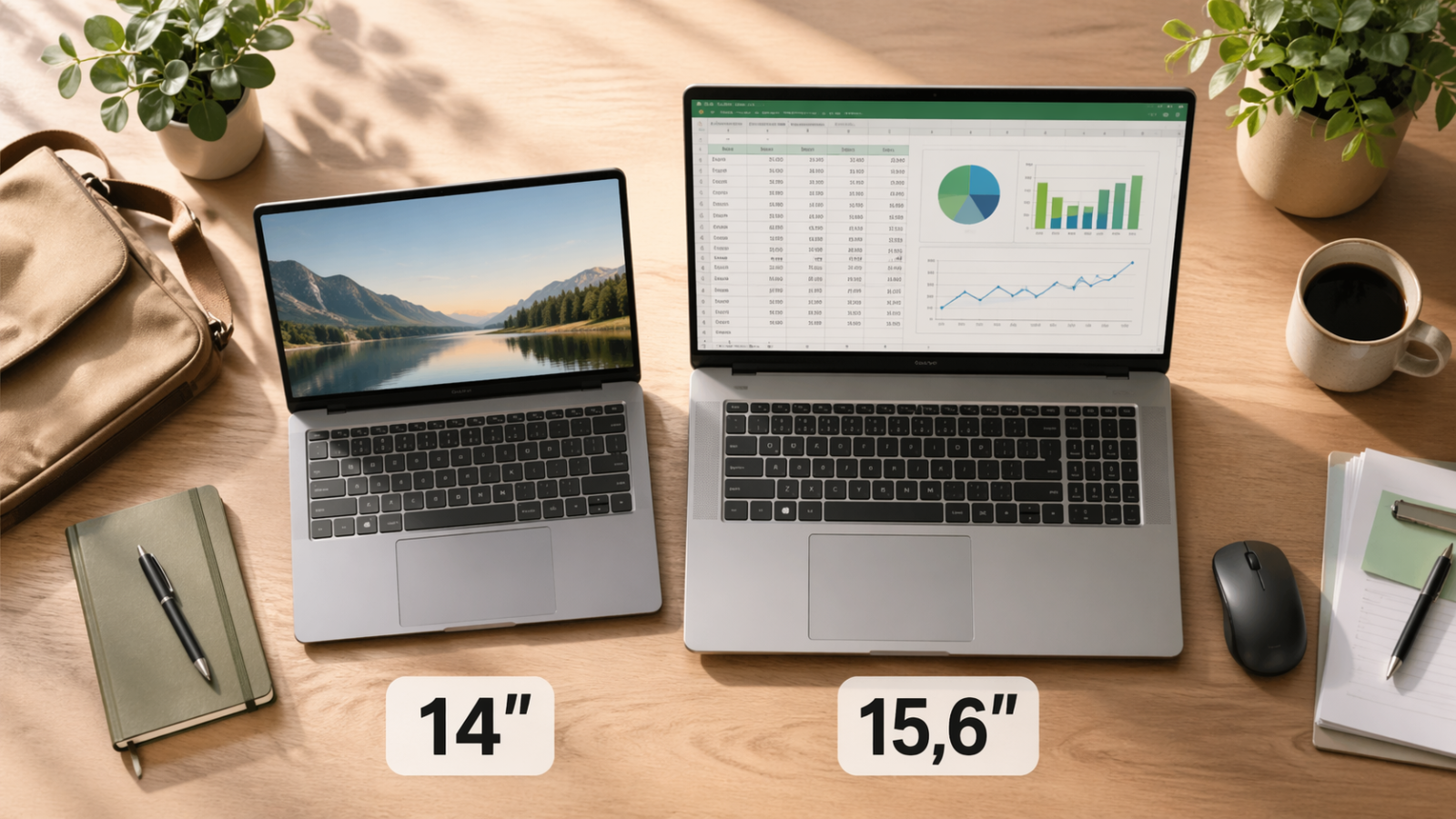 14 pouces ou 15,6 pouces : quel format de PC portable est le plus logique pour travailler tous les jours ?