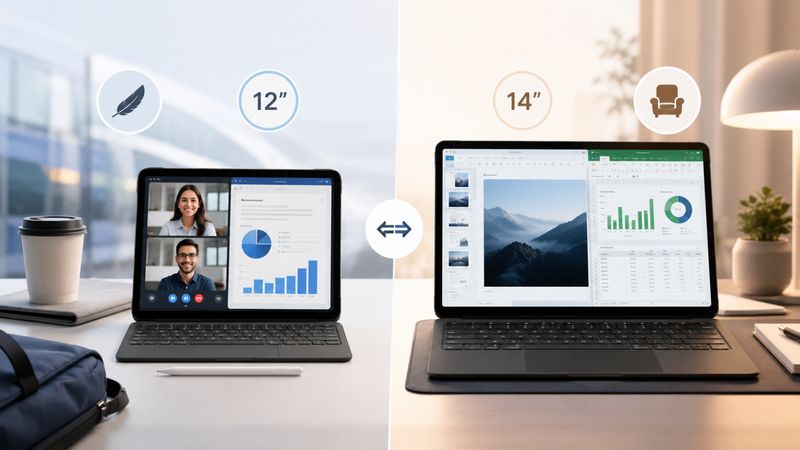Tablette 12 pouces ou 14 pouces : quel format est le plus cohérent pour travailler ?