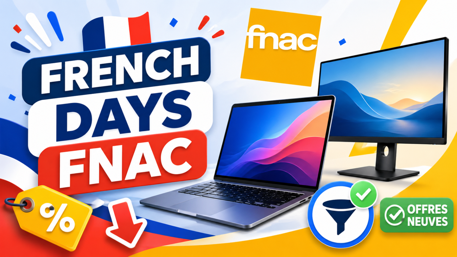 French Days Fnac : des prix intéressants sur plusieurs PC portables et écrans, à condition de bien filtrer les offres neuves