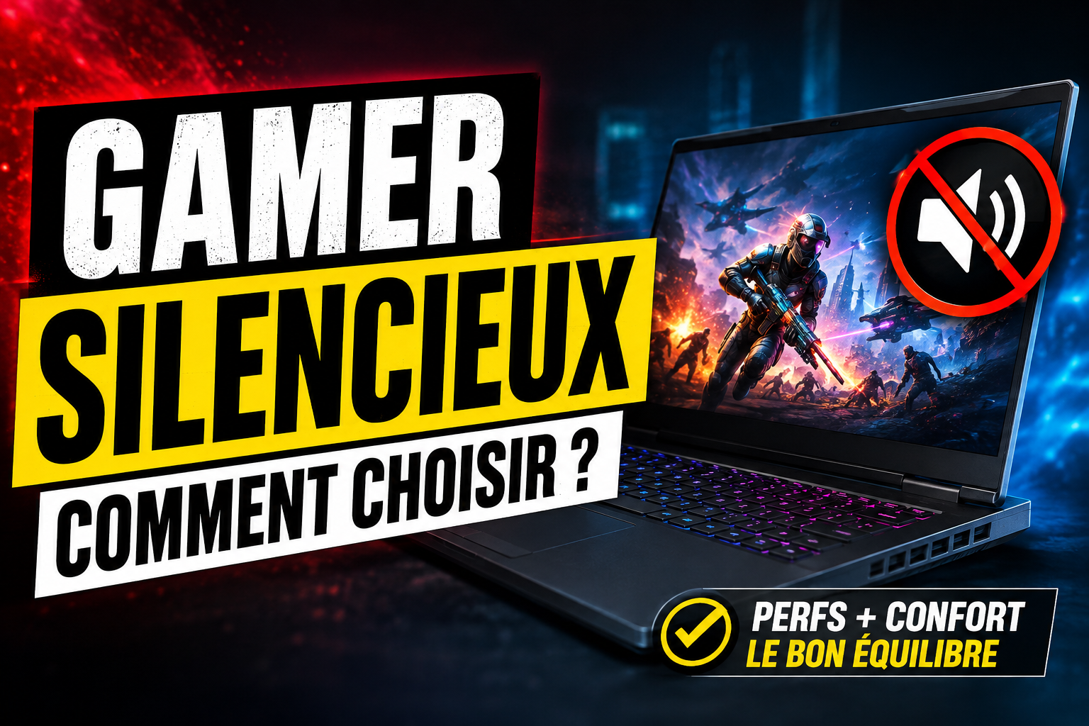 Quel PC portable gamer choisir quand le bruit compte autant que les performances ?