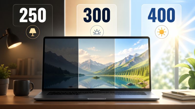 250 cd/m², 300 cd/m², 400 cd/m² : à partir de quand un écran devient vraiment plus agréable ?