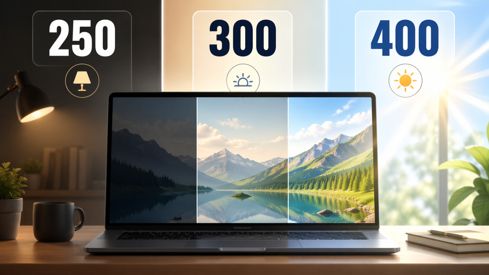 250 cd/m², 300 cd/m², 400 cd/m² : à partir de quand un écran devient vraiment plus agréable ?