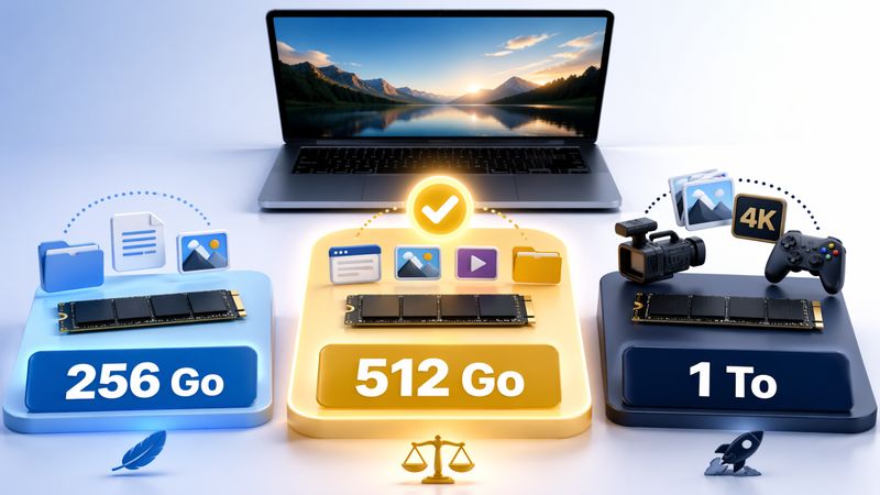 256 Go, 512 Go, 1 To : quel stockage choisir sur un ordinateur portable ?