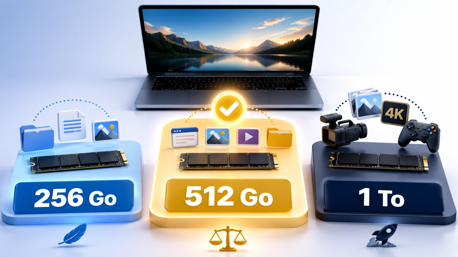 256 Go, 512 Go, 1 To : quel stockage choisir sur un ordinateur portable ?