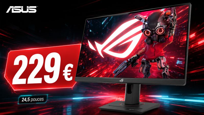 L’Asus ROG Strix XG259CMS passe à 229 € : un écran 24,5 pouces taillé pour le jeu compétitif