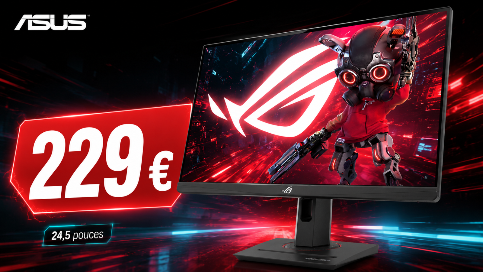 L’Asus ROG Strix XG259CMS passe à 229 € : un écran 24,5 pouces taillé pour le jeu compétitif
