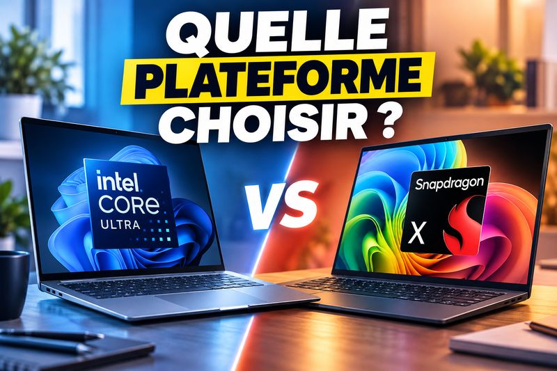 Intel Core Ultra ou Snapdragon X : quelle plateforme choisir pour un portable Windows en 2026 ?