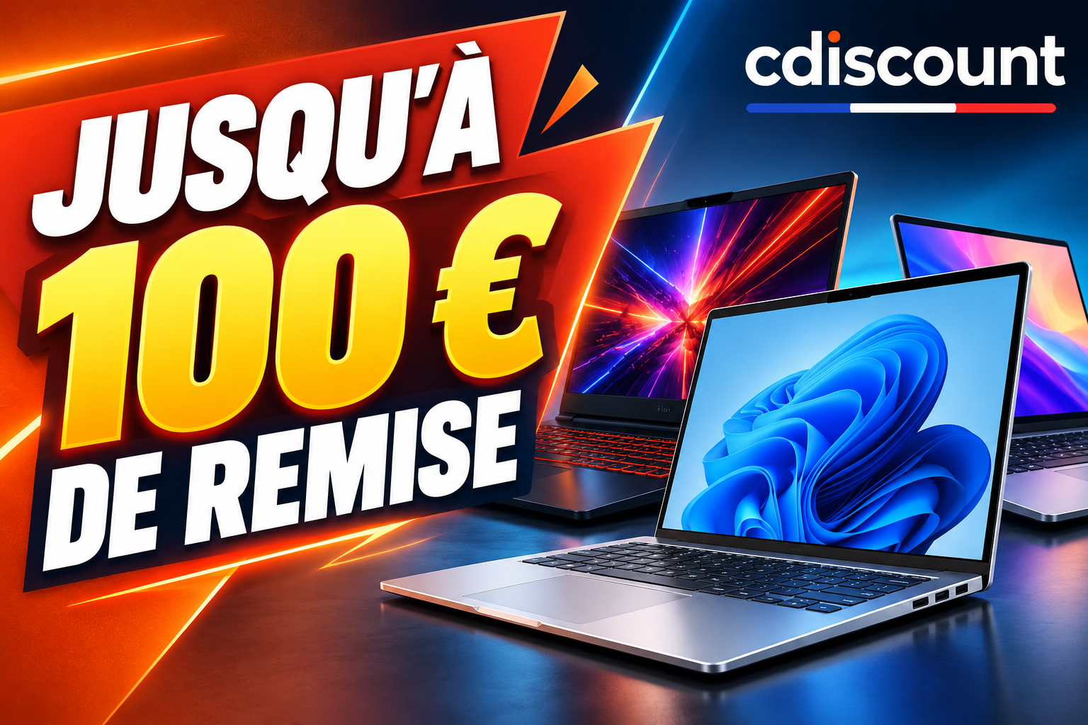 Cdiscount : 50 € ou 100 € de remise sur une sélection de PC portables avec deux codes promo
