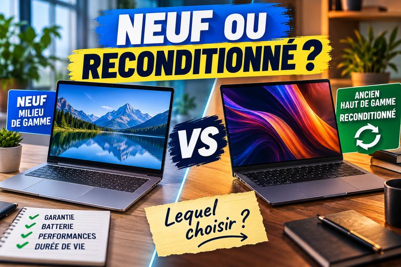 PC portable neuf milieu de gamme ou ancien haut de gamme reconditionné : quel achat est le plus rationnel ?