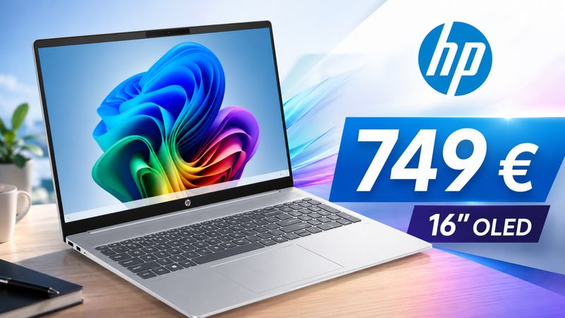 HP OmniBook 5 16 OLED à 749 € : un grand PC portable Copilot+ bien équipé pour travailler confortablement