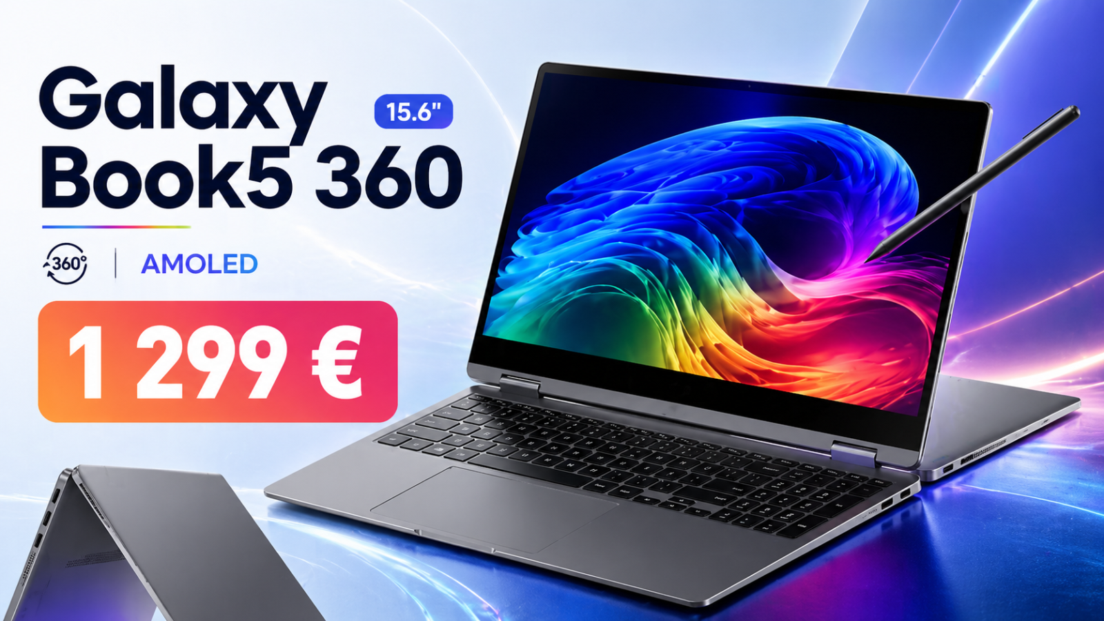 Samsung Galaxy Book5 360 15,6" à 1 299 € : le convertible AMOLED premium devient nettement plus tentant