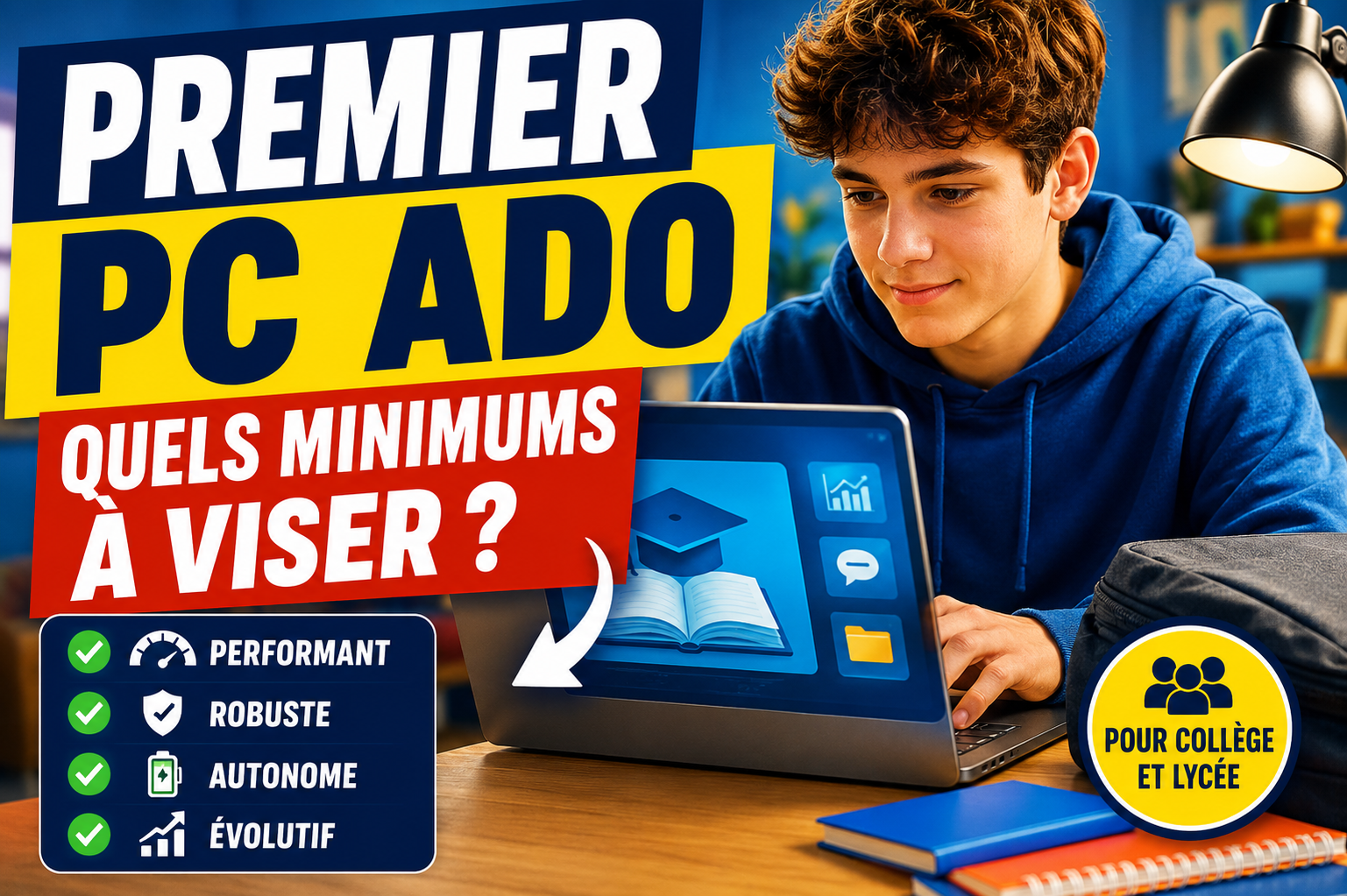 Premier PC portable d’un adolescent : quels minimums viser sans surpayer ?