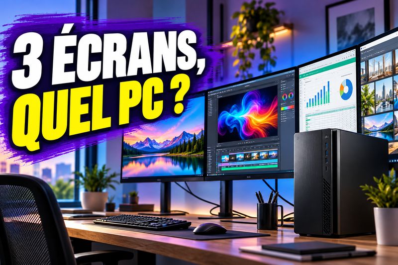 Quel PC de bureau choisir pour travailler avec deux ou trois écrans ?