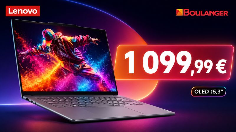 Le Lenovo Yoga Slim 7 OLED 15,3" tombe à 1 099,99 € : un ultraportable premium beaucoup plus tentant