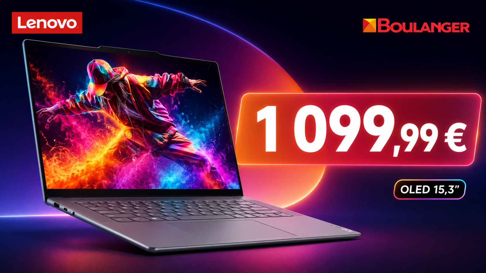 Le Lenovo Yoga Slim 7 OLED 15,3" tombe à 1 099,99 € : un ultraportable premium beaucoup plus tentant