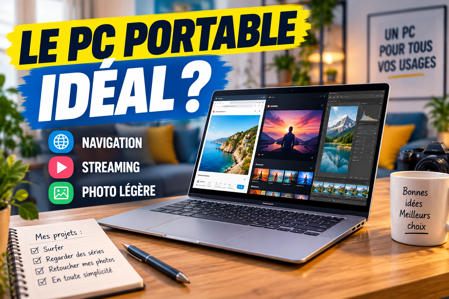 Quel PC portable choisir pour navigation, streaming et retouche photo occasionnelle ?