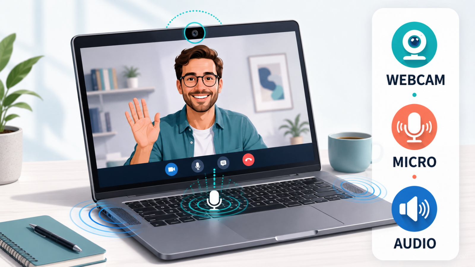 Webcam, micro, haut-parleurs : les détails sous-estimés d’un portable bureautique