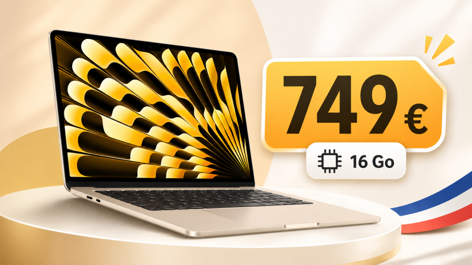 MacBook Air M2 13,6 pouces à 749 € : la version 16 Go devient beaucoup plus intéressante