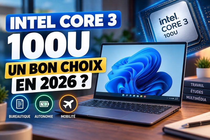 Intel Core 3 100U : que vaut ce processeur basse consommation sur un PC portable en 2026 ?