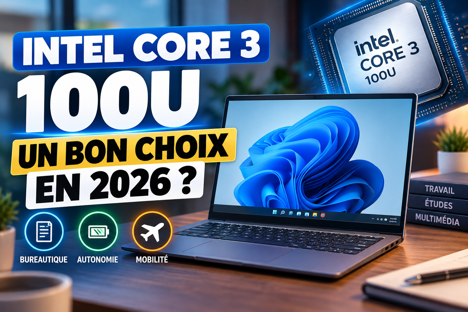 Intel Core 3 100U : que vaut ce processeur basse consommation sur un PC portable en 2026 ?