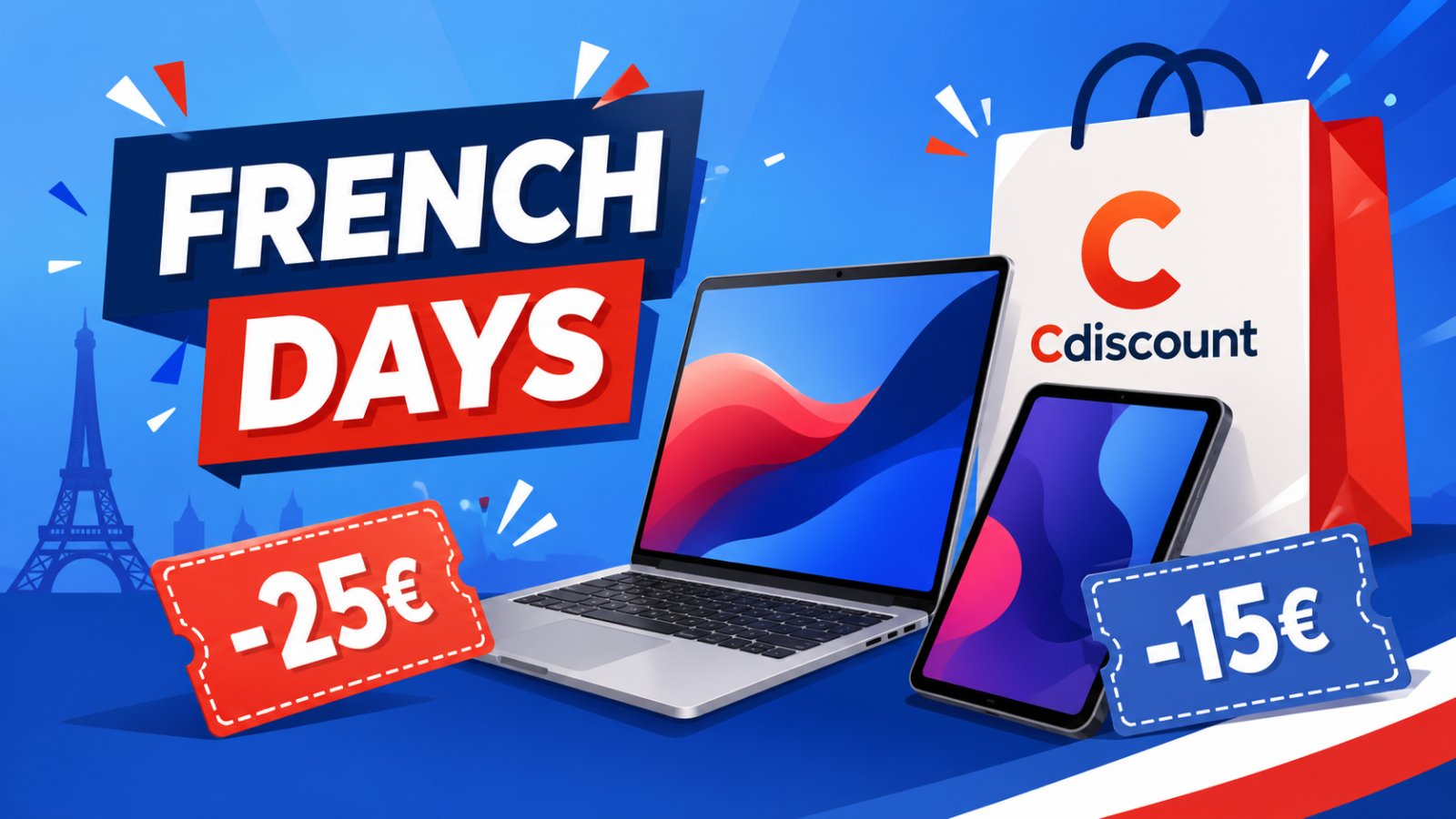 French Days Cdiscount : les codes COCORICO font baisser plusieurs offres PC et tablettes