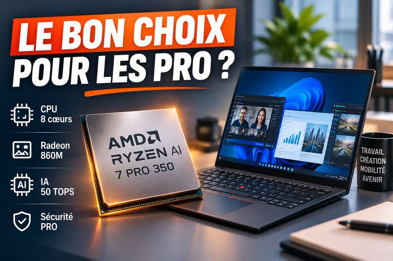 AMD Ryzen AI 7 PRO 350 : que vaut ce processeur pour un PC portable professionnel en 2026 ?