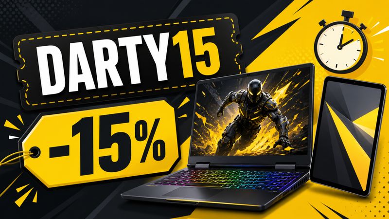 DARTY15 : -15% immédiats aujourd’hui sur PC portables gamer et tablettes hors Apple