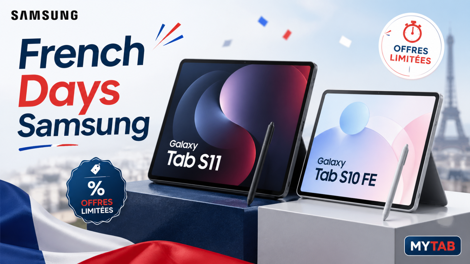French Days Samsung : le code MYTAB cible surtout les Galaxy Tab S11 et S10 FE