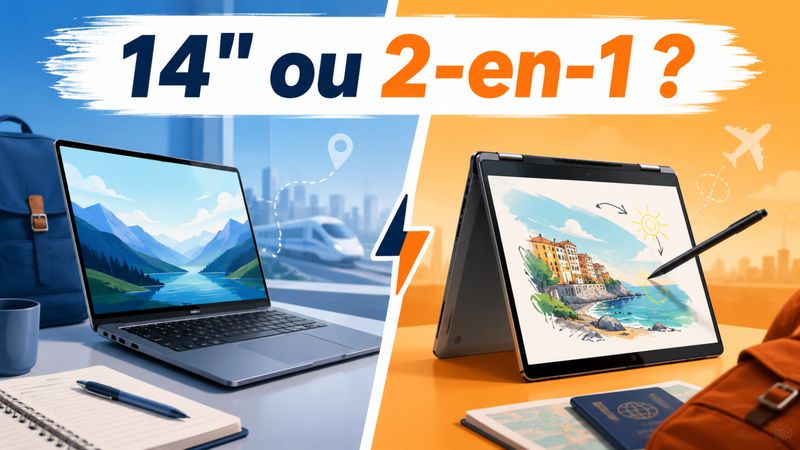 14 pouces ou hybride 2-en-1 : lequel est le plus pratique pour les études et les déplacements ?