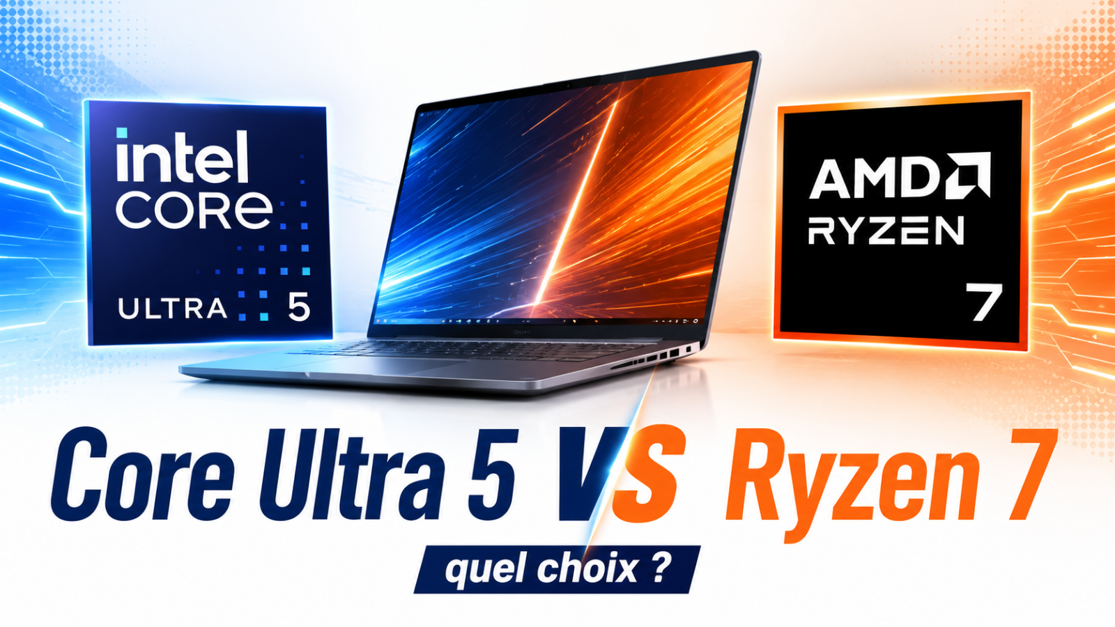 Core Ultra 5 ou Ryzen 7 : quel choix est le plus rationnel sur un portable grand public ?