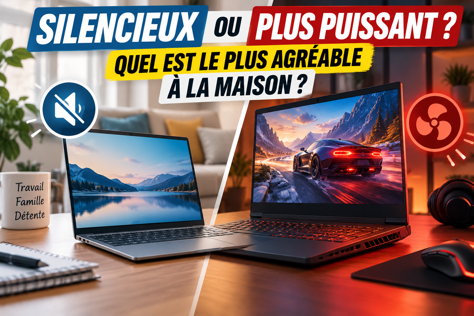 Portable silencieux basse consommation ou modèle plus puissant ventilé : lequel est le plus agréable à la maison ?