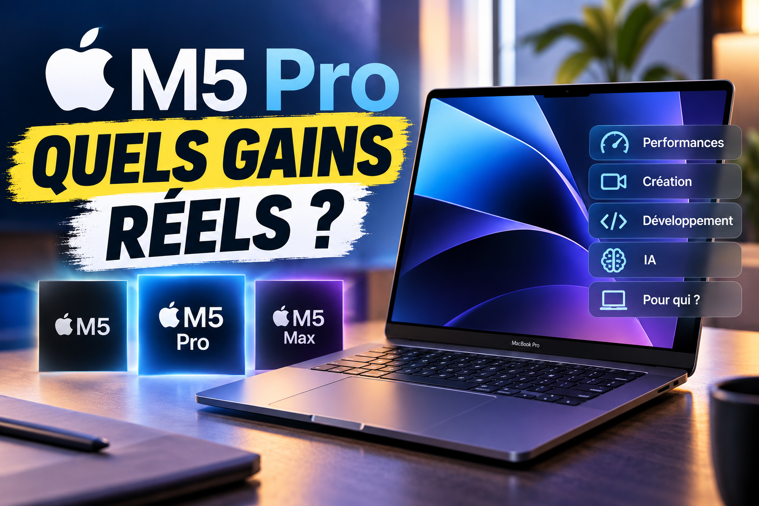 Apple M5 Pro : quels gains réels pour un MacBook Pro en 2026 ?