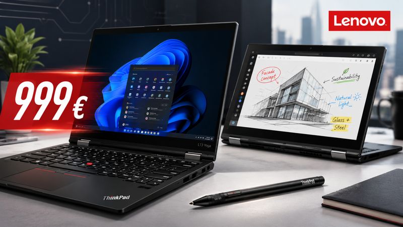 Lenovo ThinkPad L13 Yoga Gen 4 : le PC portable 2-en-1 pro avec stylet chute à 999 €