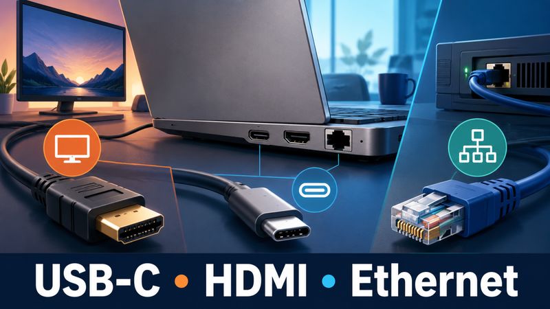 HDMI, USB-C, Ethernet : quelle connectique devient vite indispensable selon l’usage ?