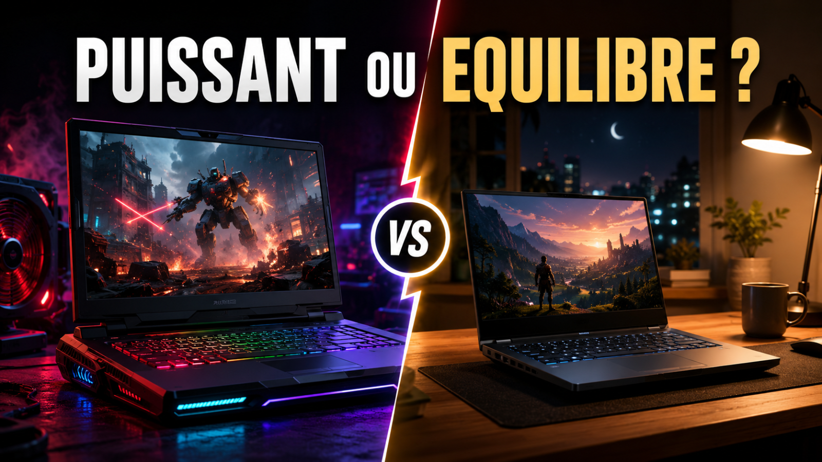 PC portable gamer puissant ou modèle équilibré : que choisir si vous jouez seulement le soir ?
